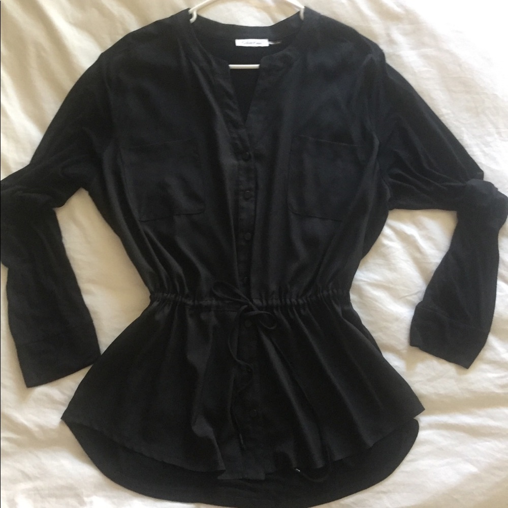 Black Calvin Klein Mixed Media Tunic